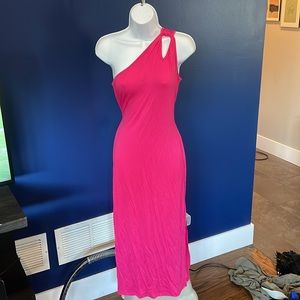 NWOT One shoulder midi dress